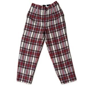 J. CREW WOMEN'S TARTAN PANTS RED MULTICOLOR SIZE 4. CLASSIC OR PLAID PUNK